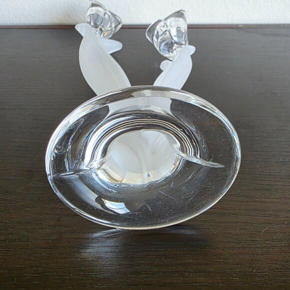 2 Mikasa Spring Aria 10" Tall Double Tulip Candle Holders Clear & Frosted Glass - Picture 10 of 11